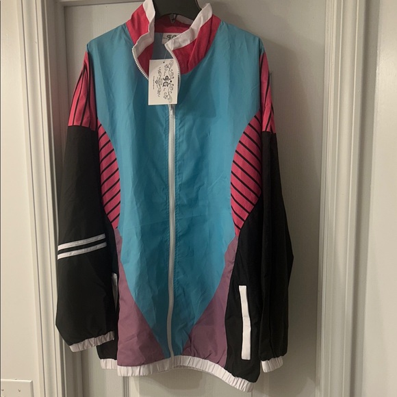 Retro Multicolor Windbreaker Jacket - Picture 3 of 9